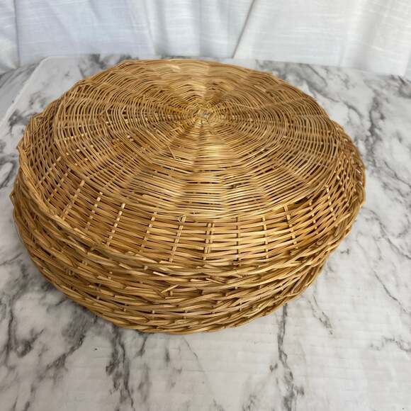 Boho Wicker Picnic Plate Holders 7pc - Picture 5 of 5